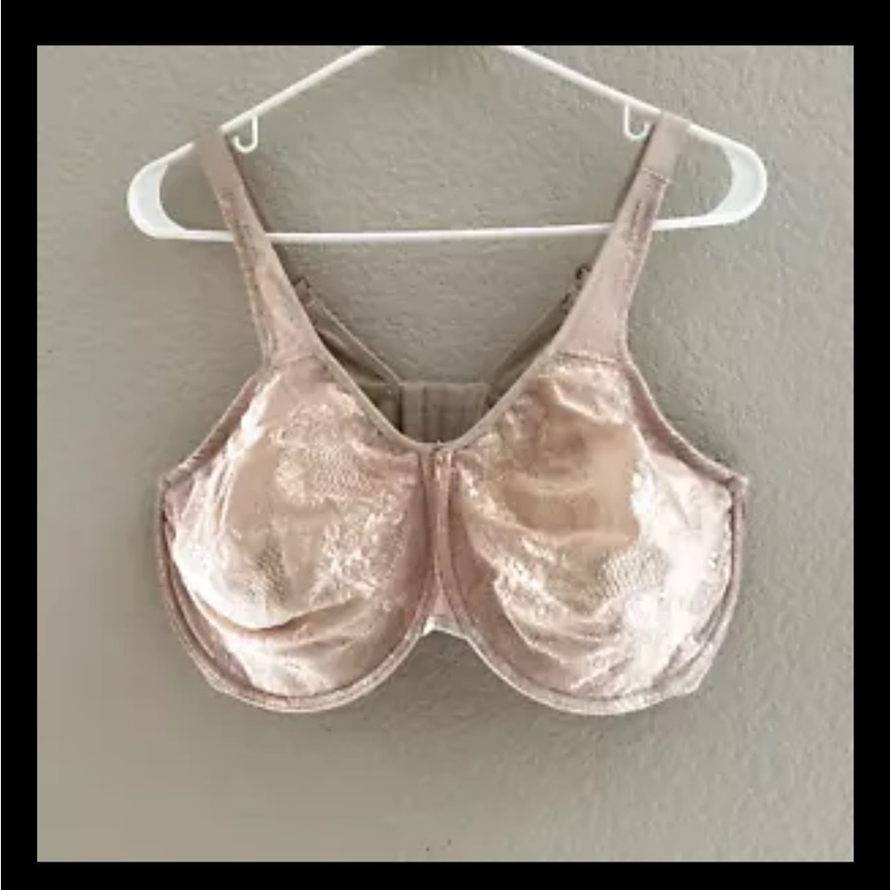 Wacoal Women’s Bra 42H Beige Underwire No Padding Back Hooks
